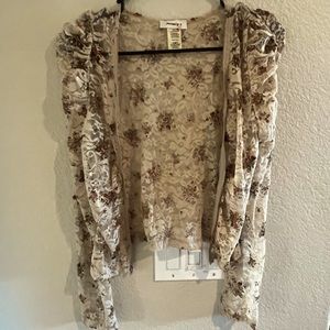 Tan lace long sleeves